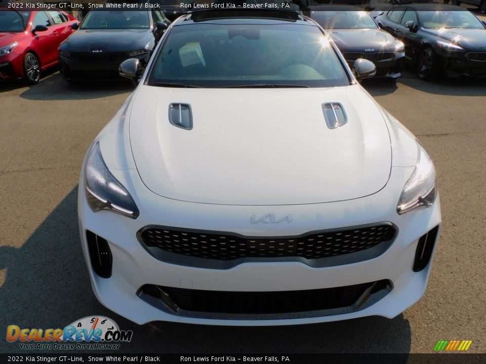 2022 Kia Stinger GT-Line Snow White Pearl / Black Photo #8