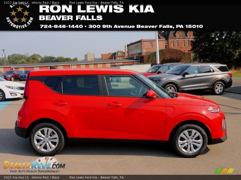 2022 Kia Soul LX Inferno Red / Black Photo #1