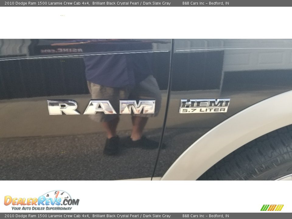 2010 Dodge Ram 1500 Laramie Crew Cab 4x4 Brilliant Black Crystal Pearl / Dark Slate Gray Photo #35