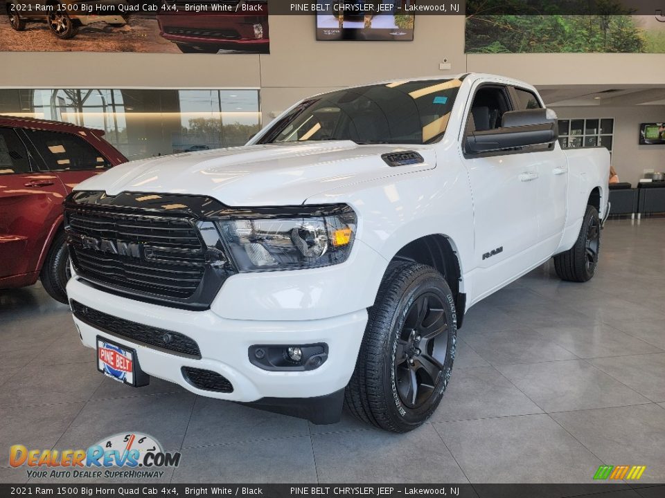 2021 Ram 1500 Big Horn Quad Cab 4x4 Bright White / Black Photo #1