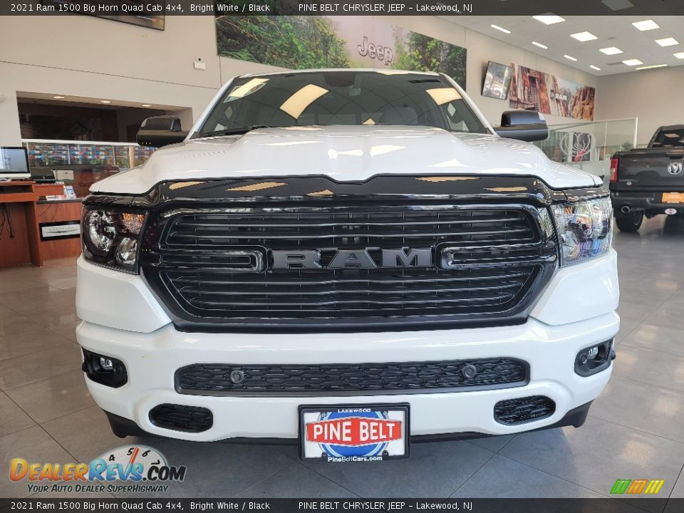 2021 Ram 1500 Big Horn Quad Cab 4x4 Bright White / Black Photo #3