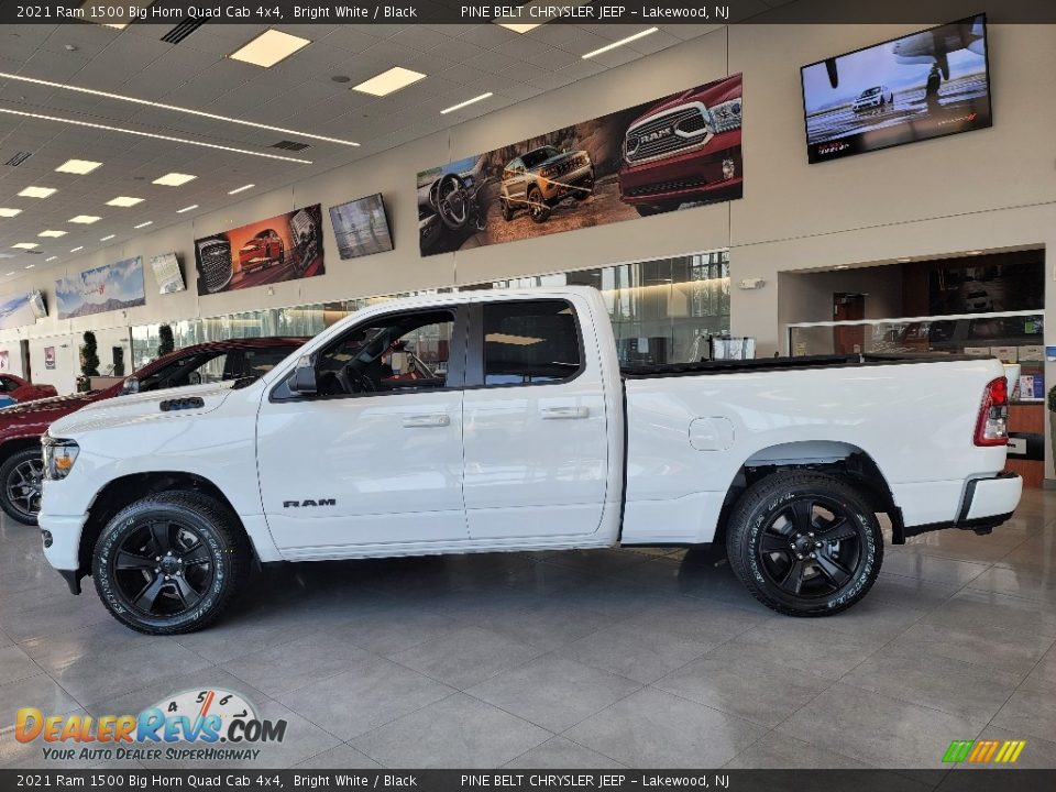 Bright White 2021 Ram 1500 Big Horn Quad Cab 4x4 Photo #4