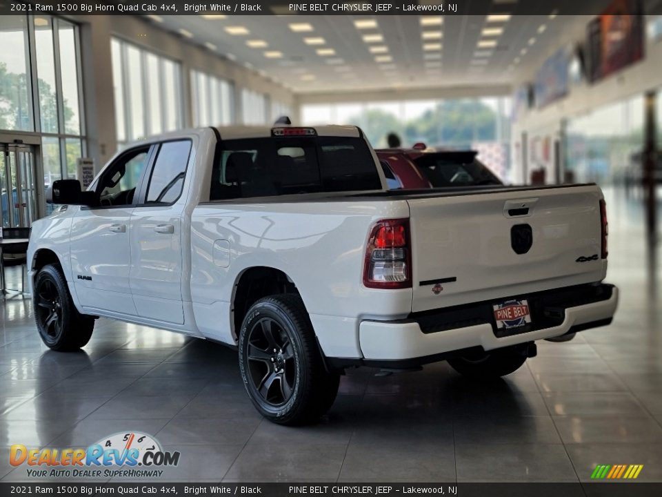 2021 Ram 1500 Big Horn Quad Cab 4x4 Bright White / Black Photo #6