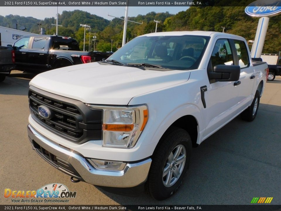 2021 Ford F150 XL SuperCrew 4x4 Oxford White / Medium Dark Slate Photo #7