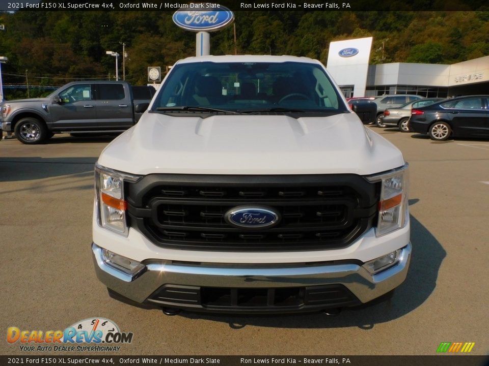 2021 Ford F150 XL SuperCrew 4x4 Oxford White / Medium Dark Slate Photo #8