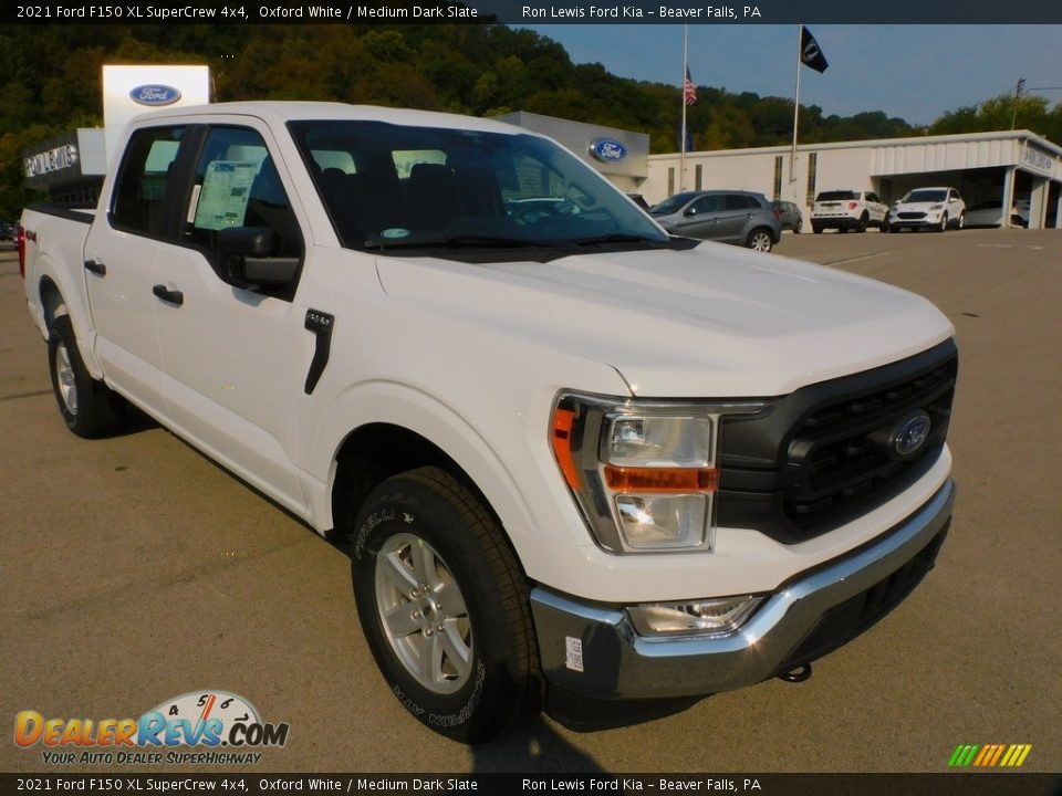 2021 Ford F150 XL SuperCrew 4x4 Oxford White / Medium Dark Slate Photo #9