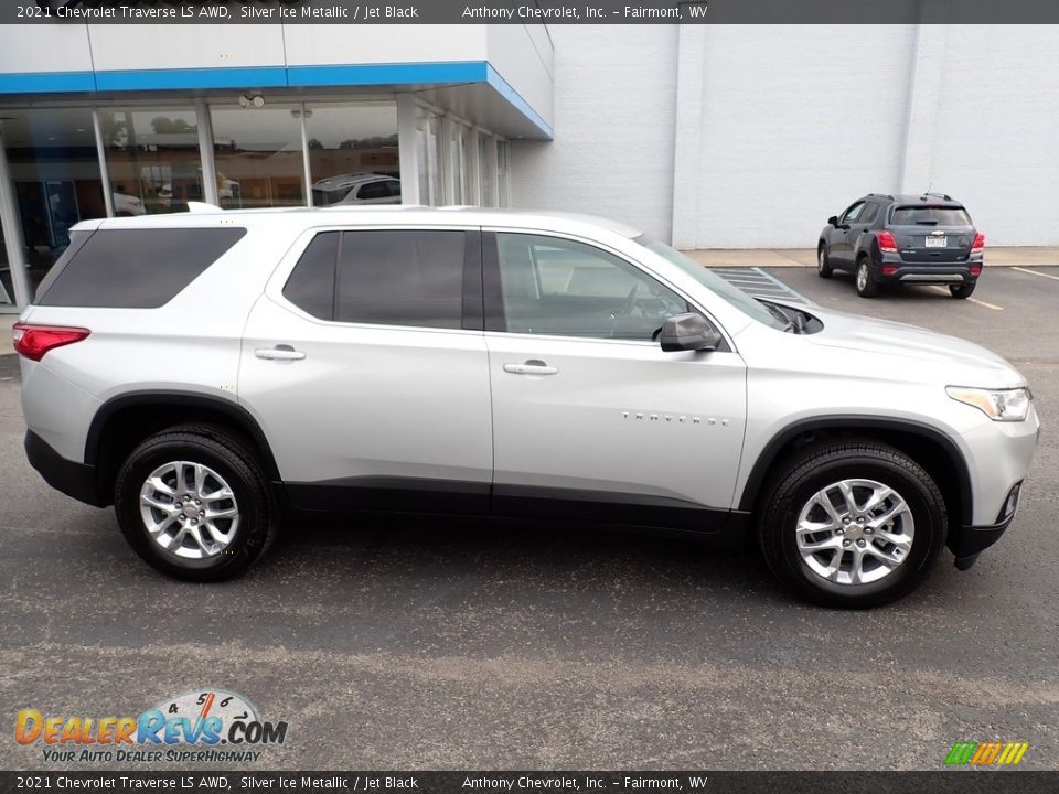 2021 Chevrolet Traverse LS AWD Silver Ice Metallic / Jet Black Photo #2