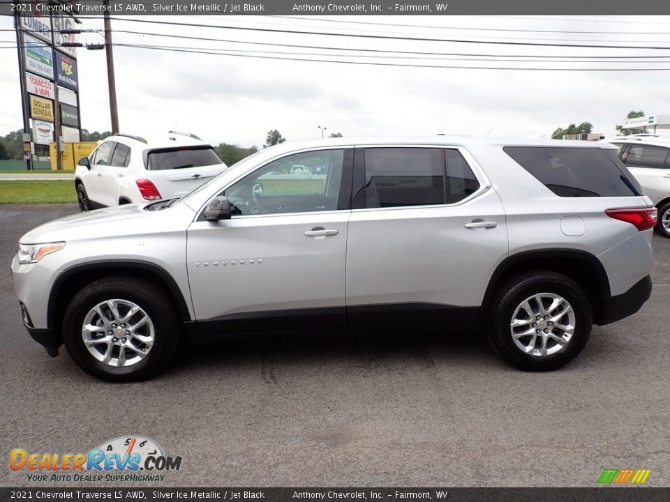 2021 Chevrolet Traverse LS AWD Silver Ice Metallic / Jet Black Photo #7