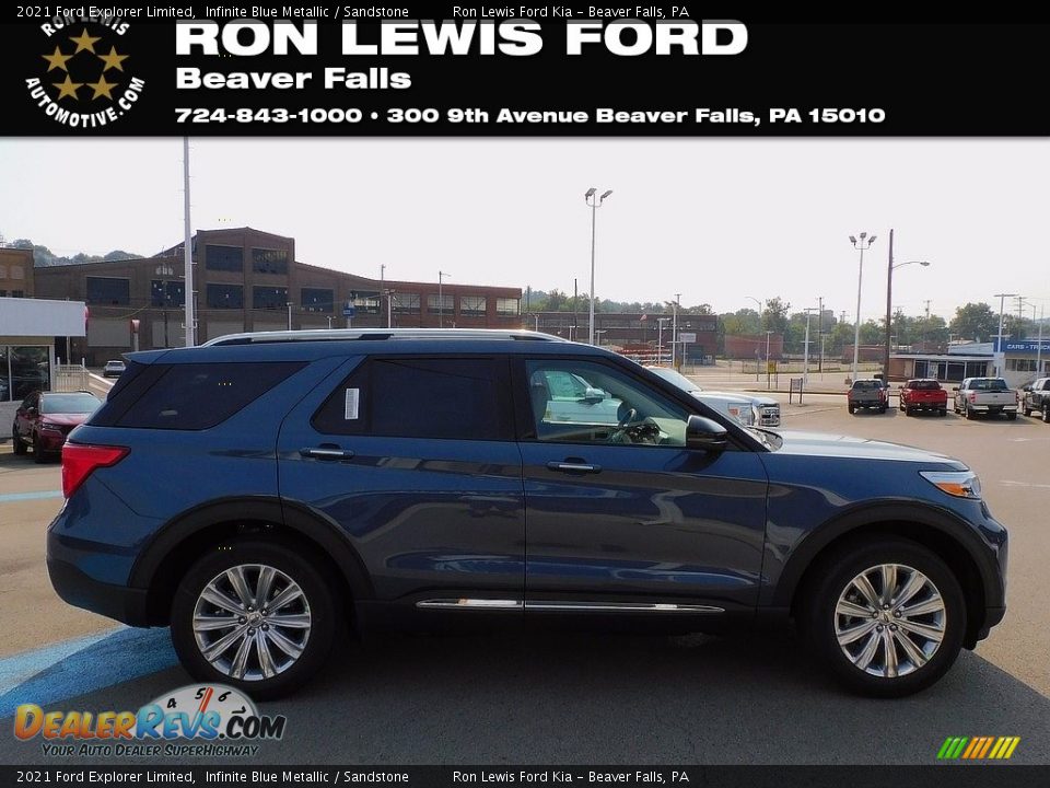 2021 Ford Explorer Limited Infinite Blue Metallic / Sandstone Photo #1