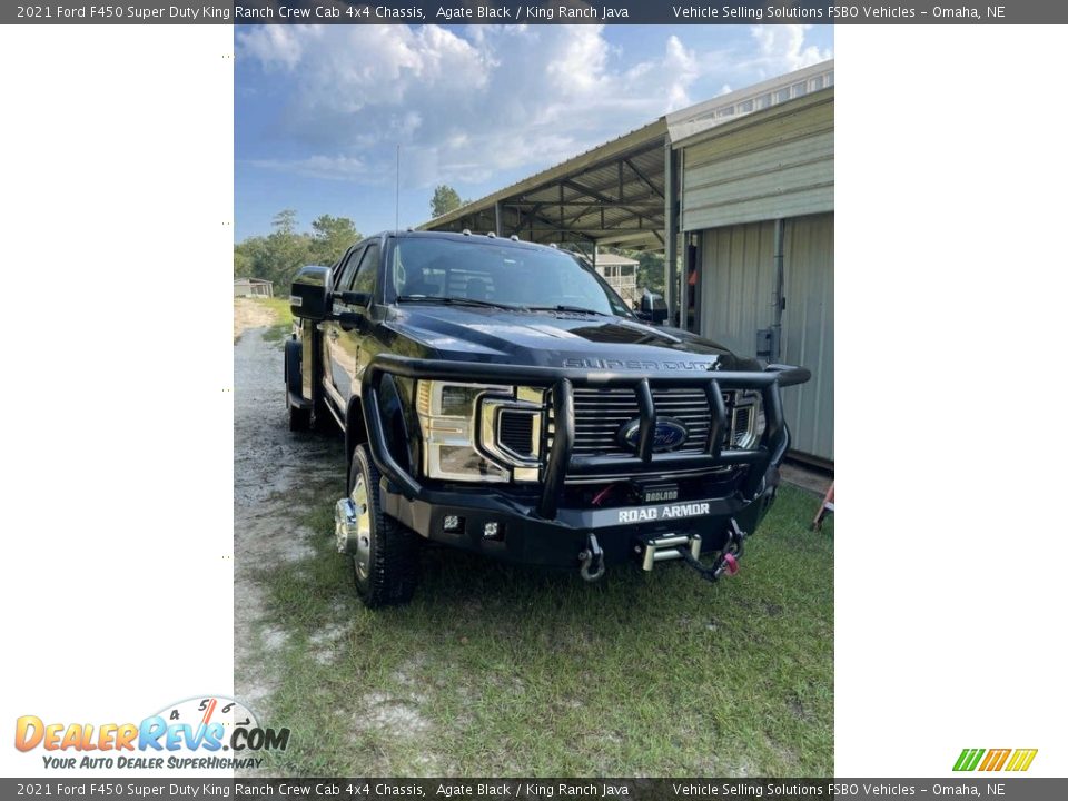 2021 Ford F450 Super Duty King Ranch Crew Cab 4x4 Chassis Agate Black / King Ranch Java Photo #6