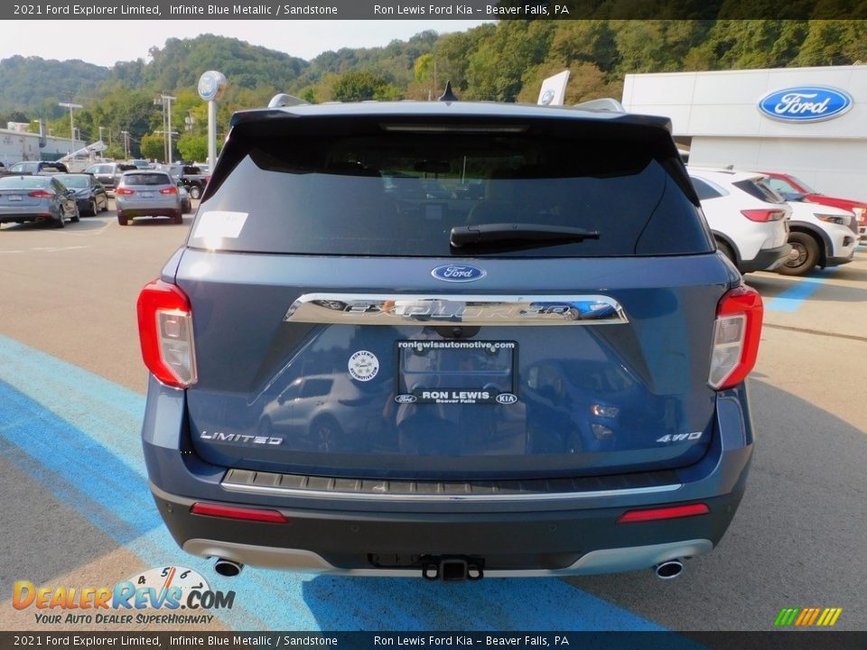 2021 Ford Explorer Limited Infinite Blue Metallic / Sandstone Photo #3