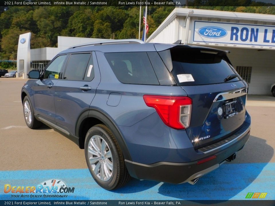 2021 Ford Explorer Limited Infinite Blue Metallic / Sandstone Photo #5