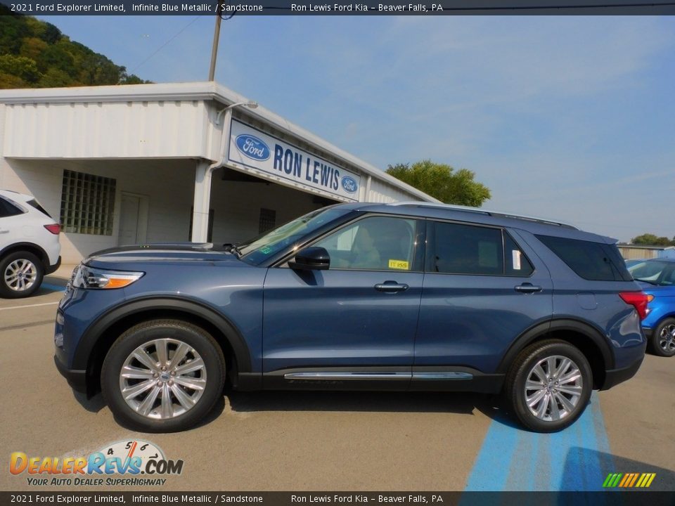 2021 Ford Explorer Limited Infinite Blue Metallic / Sandstone Photo #6