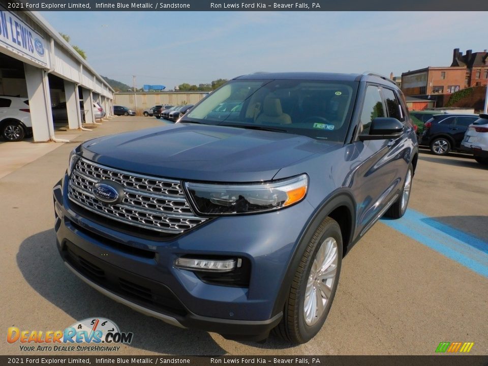 2021 Ford Explorer Limited Infinite Blue Metallic / Sandstone Photo #7