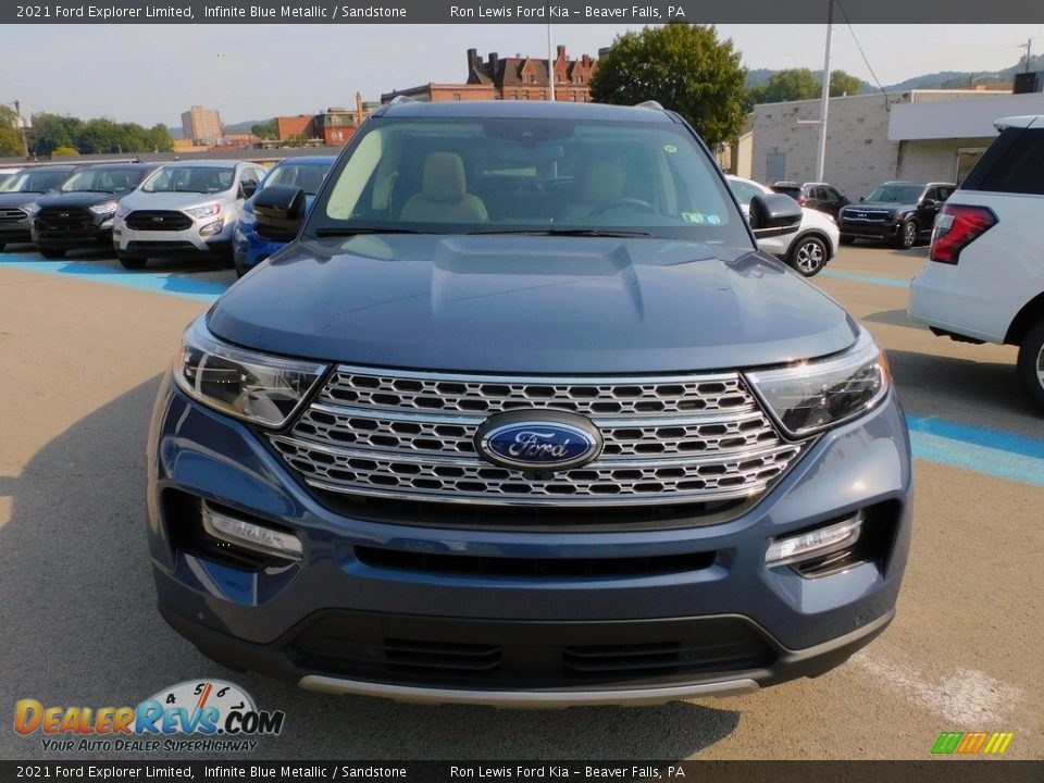 2021 Ford Explorer Limited Infinite Blue Metallic / Sandstone Photo #8