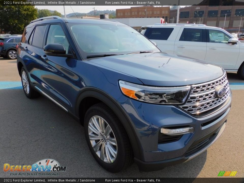 2021 Ford Explorer Limited Infinite Blue Metallic / Sandstone Photo #9