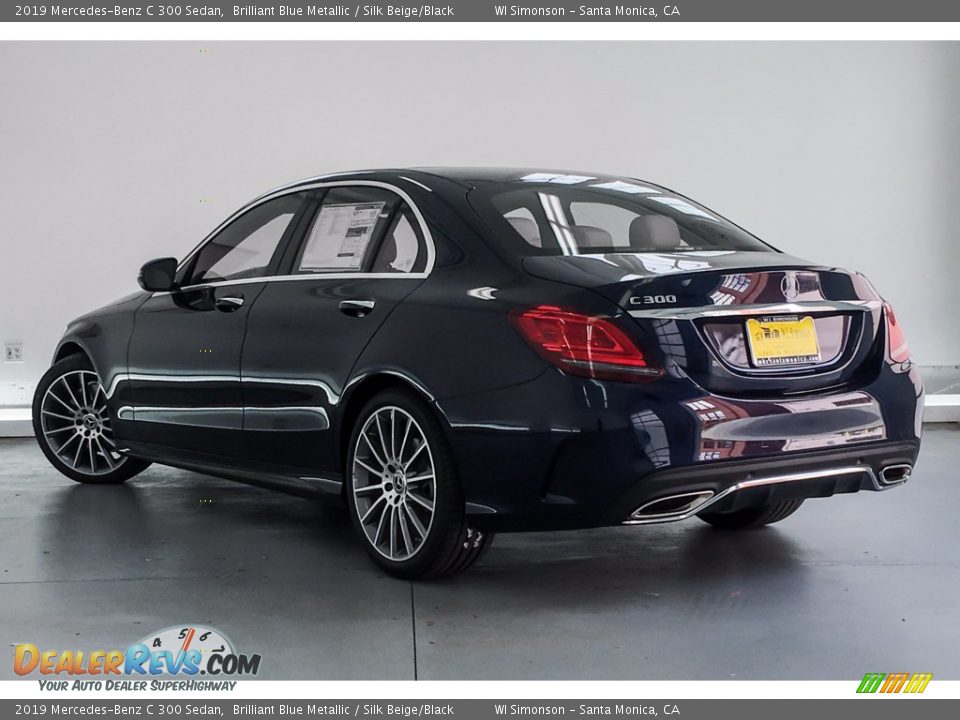 2019 Mercedes-Benz C 300 Sedan Brilliant Blue Metallic / Silk Beige/Black Photo #2