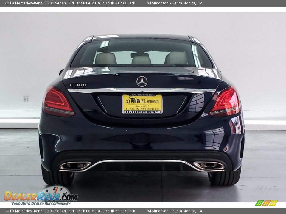 2019 Mercedes-Benz C 300 Sedan Brilliant Blue Metallic / Silk Beige/Black Photo #3