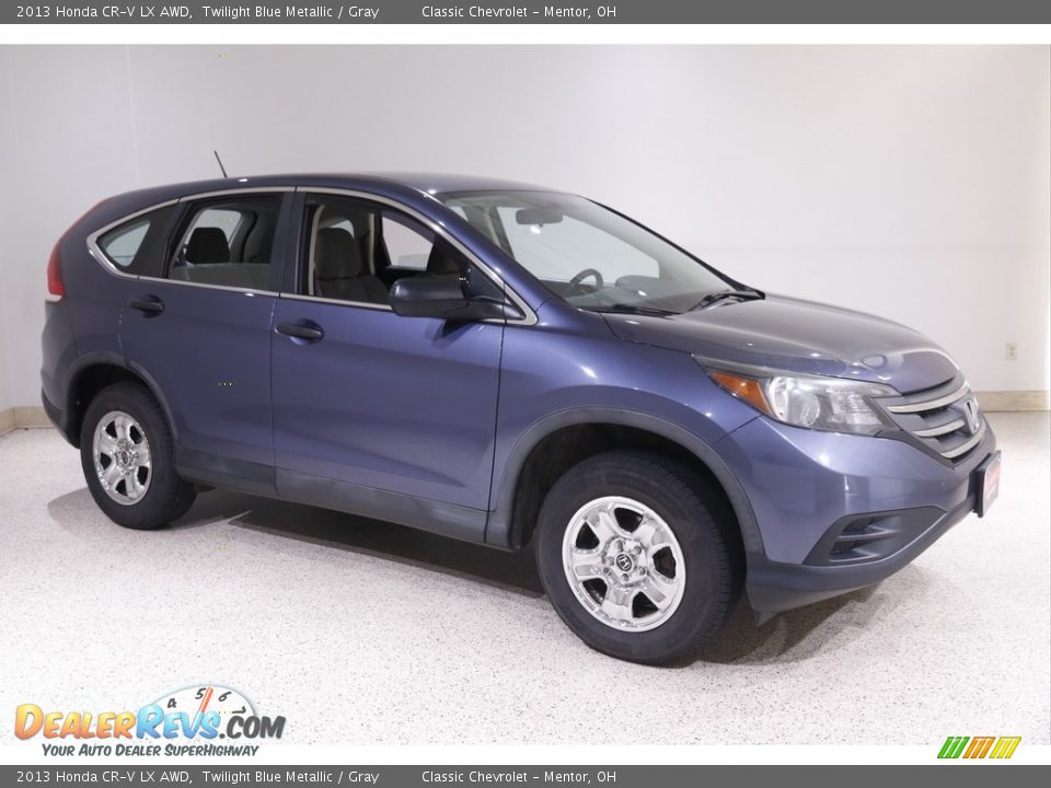 2013 Honda CR-V LX AWD Twilight Blue Metallic / Gray Photo #1