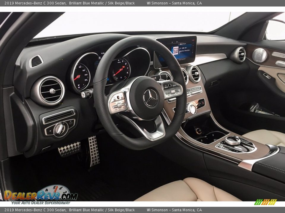 2019 Mercedes-Benz C 300 Sedan Brilliant Blue Metallic / Silk Beige/Black Photo #4