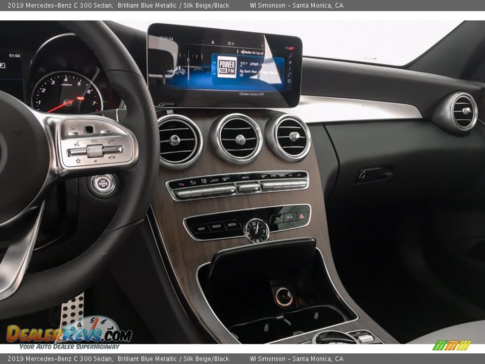 2019 Mercedes-Benz C 300 Sedan Brilliant Blue Metallic / Silk Beige/Black Photo #6