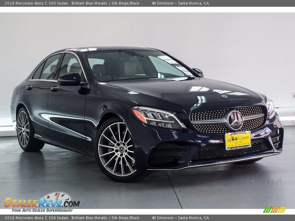 2019 Mercedes-Benz C 300 Sedan Brilliant Blue Metallic / Silk Beige/Black Photo #12