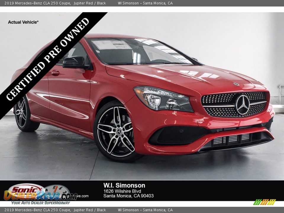 2019 Mercedes-Benz CLA 250 Coupe Jupiter Red / Black Photo #1