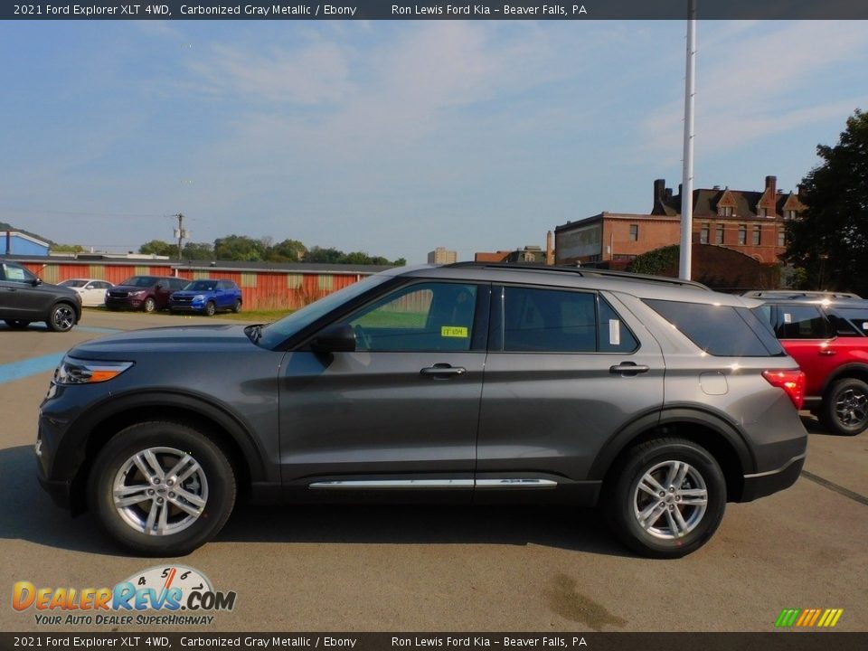 2021 Ford Explorer XLT 4WD Carbonized Gray Metallic / Ebony Photo #6