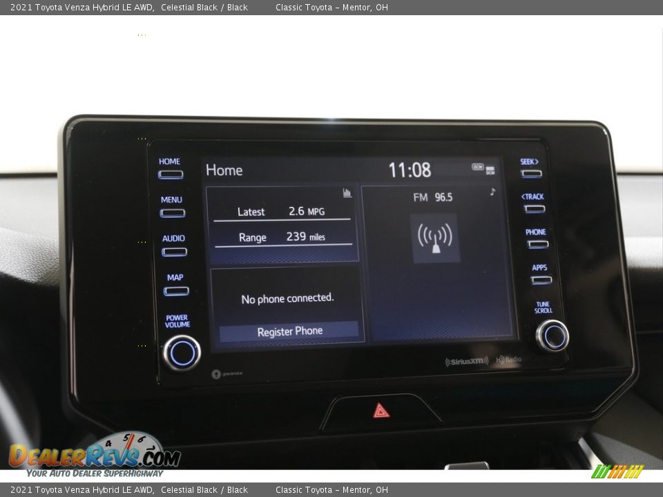 2021 Toyota Venza Hybrid LE AWD Celestial Black / Black Photo #10