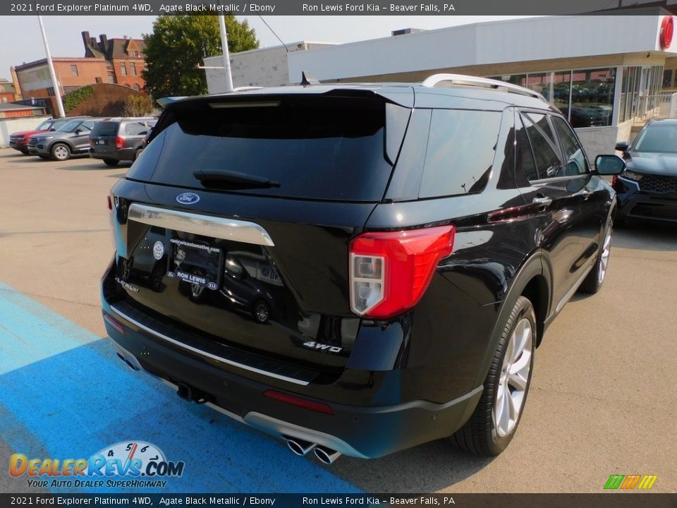 2021 Ford Explorer Platinum 4WD Agate Black Metallic / Ebony Photo #2