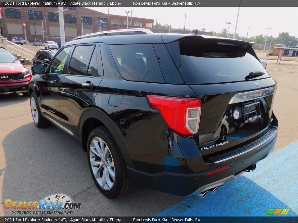 2021 Ford Explorer Platinum 4WD Agate Black Metallic / Ebony Photo #5