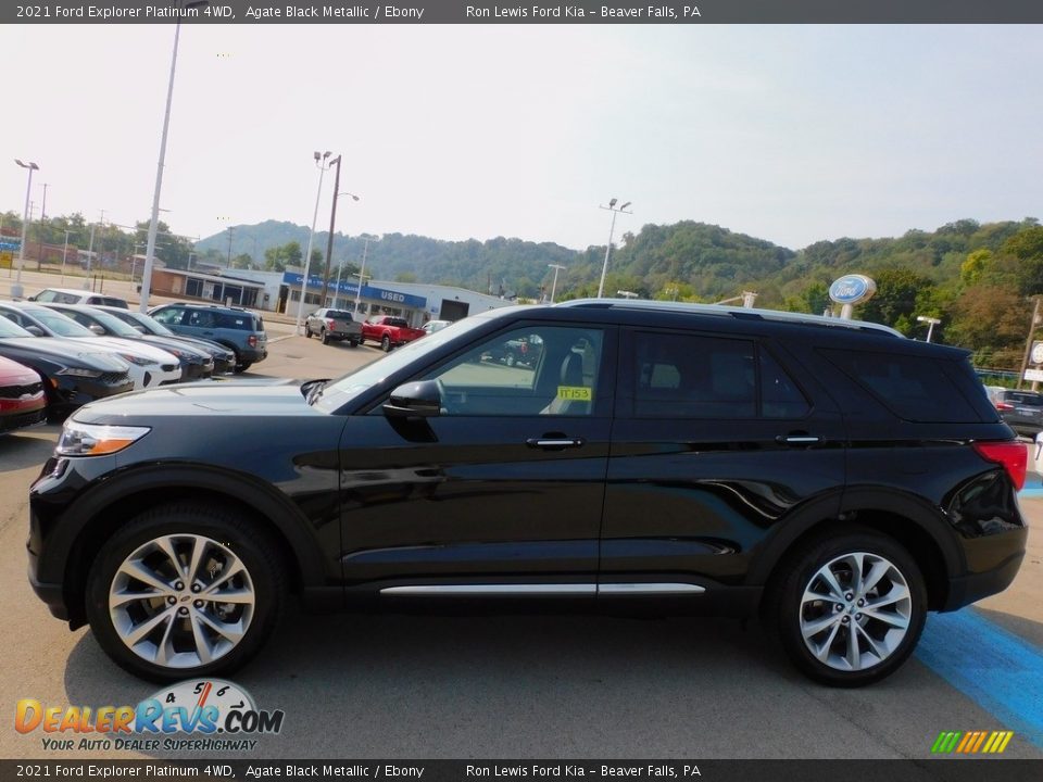 2021 Ford Explorer Platinum 4WD Agate Black Metallic / Ebony Photo #6