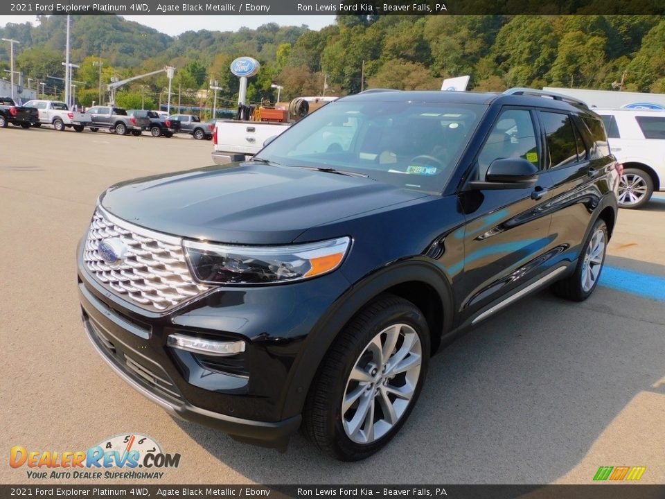 2021 Ford Explorer Platinum 4WD Agate Black Metallic / Ebony Photo #7