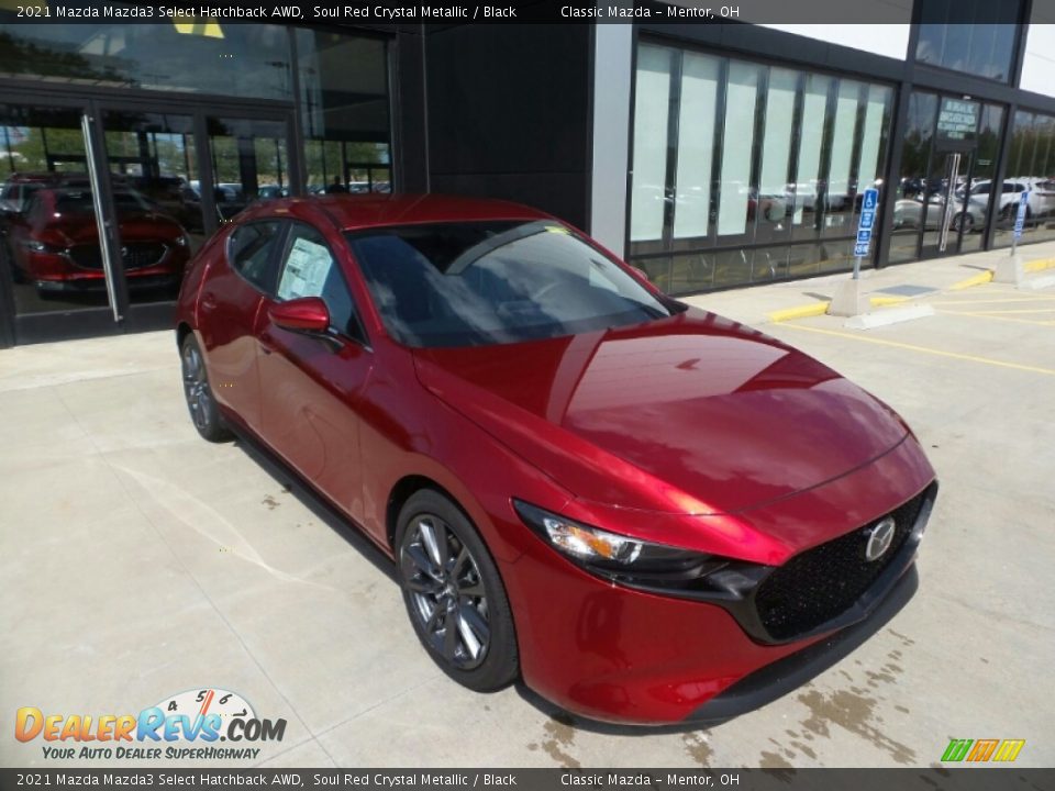 2021 Mazda Mazda3 Select Hatchback AWD Soul Red Crystal Metallic / Black Photo #1