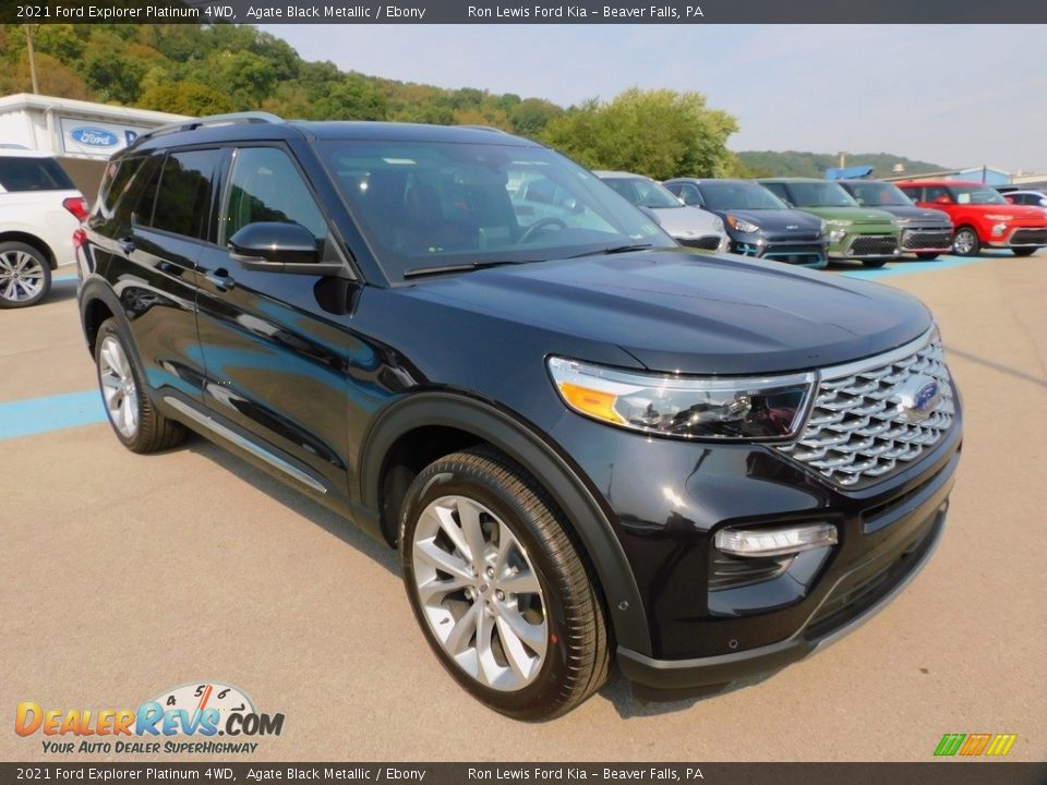 2021 Ford Explorer Platinum 4WD Agate Black Metallic / Ebony Photo #9