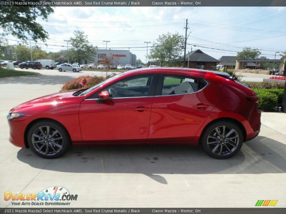 2021 Mazda Mazda3 Select Hatchback AWD Soul Red Crystal Metallic / Black Photo #6