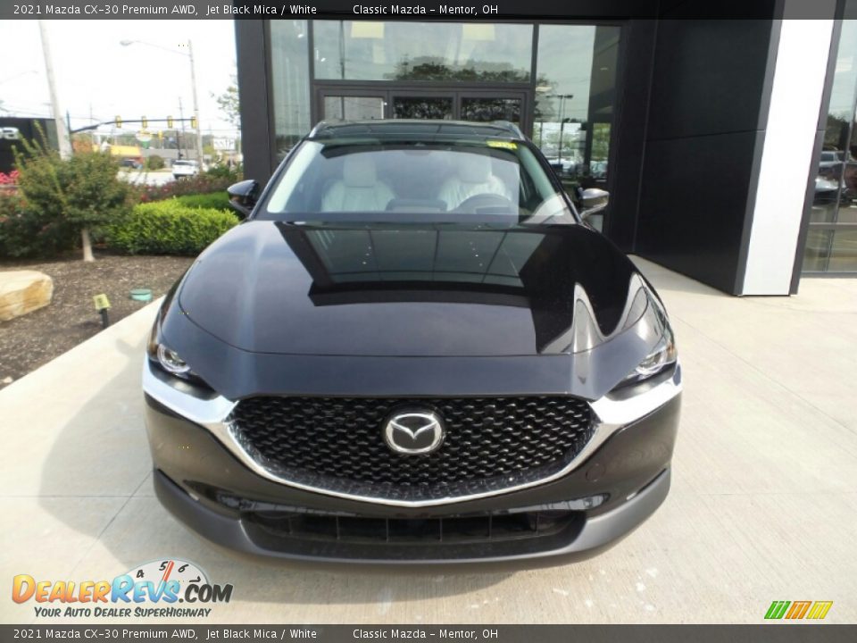 2021 Mazda CX-30 Premium AWD Jet Black Mica / White Photo #2