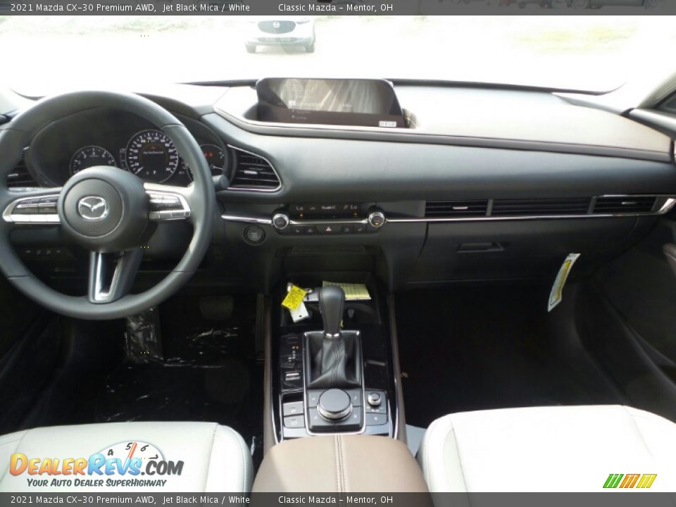 2021 Mazda CX-30 Premium AWD Jet Black Mica / White Photo #3