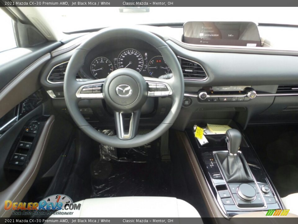 2021 Mazda CX-30 Premium AWD Jet Black Mica / White Photo #4