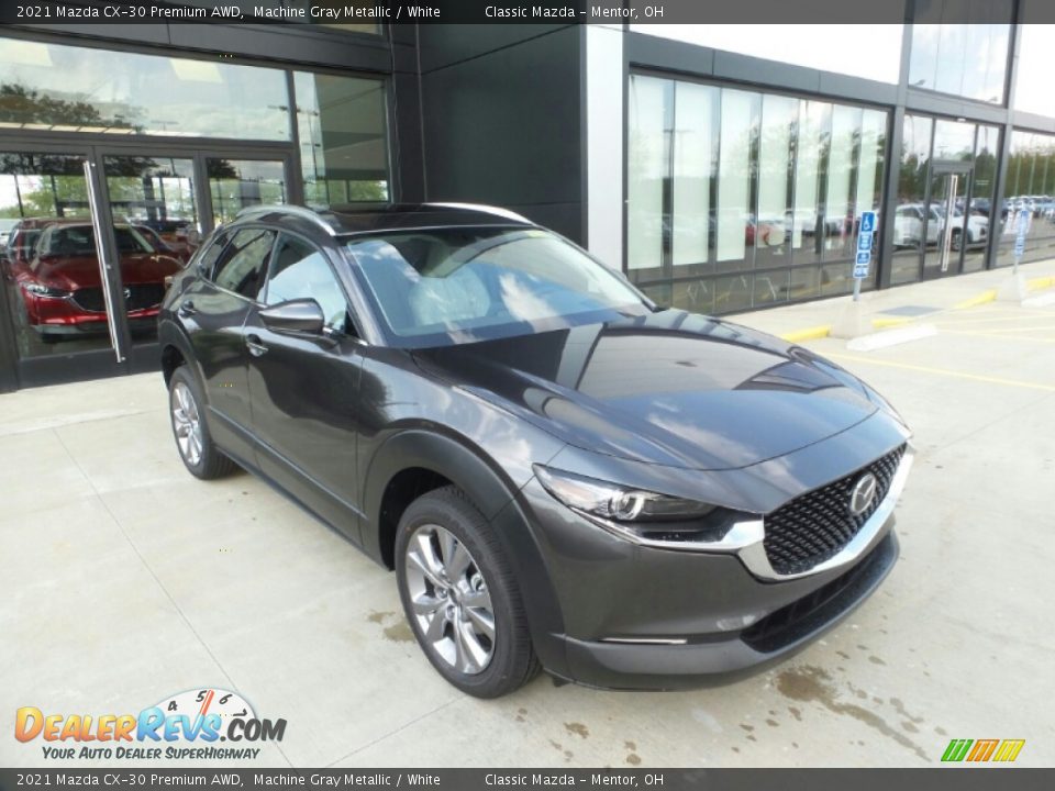 2021 Mazda CX-30 Premium AWD Machine Gray Metallic / White Photo #1