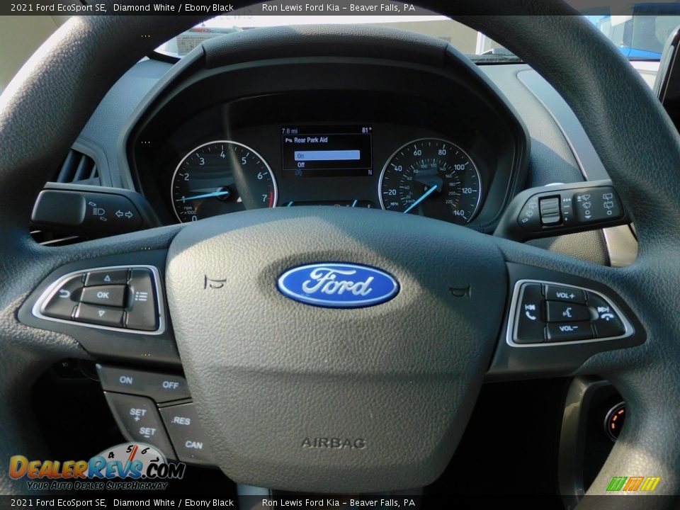 2021 Ford EcoSport SE Diamond White / Ebony Black Photo #19