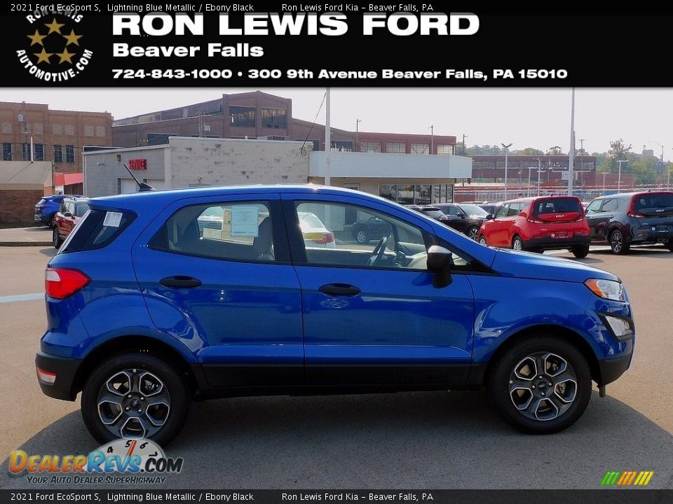 2021 Ford EcoSport S Lightning Blue Metallic / Ebony Black Photo #1