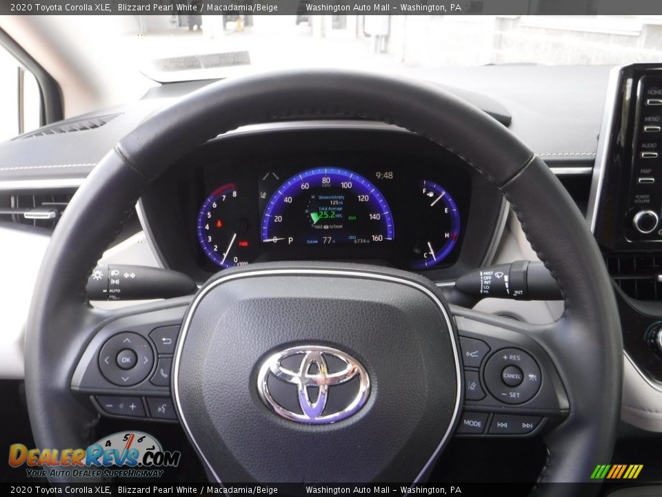 2020 Toyota Corolla XLE Blizzard Pearl White / Macadamia/Beige Photo #24