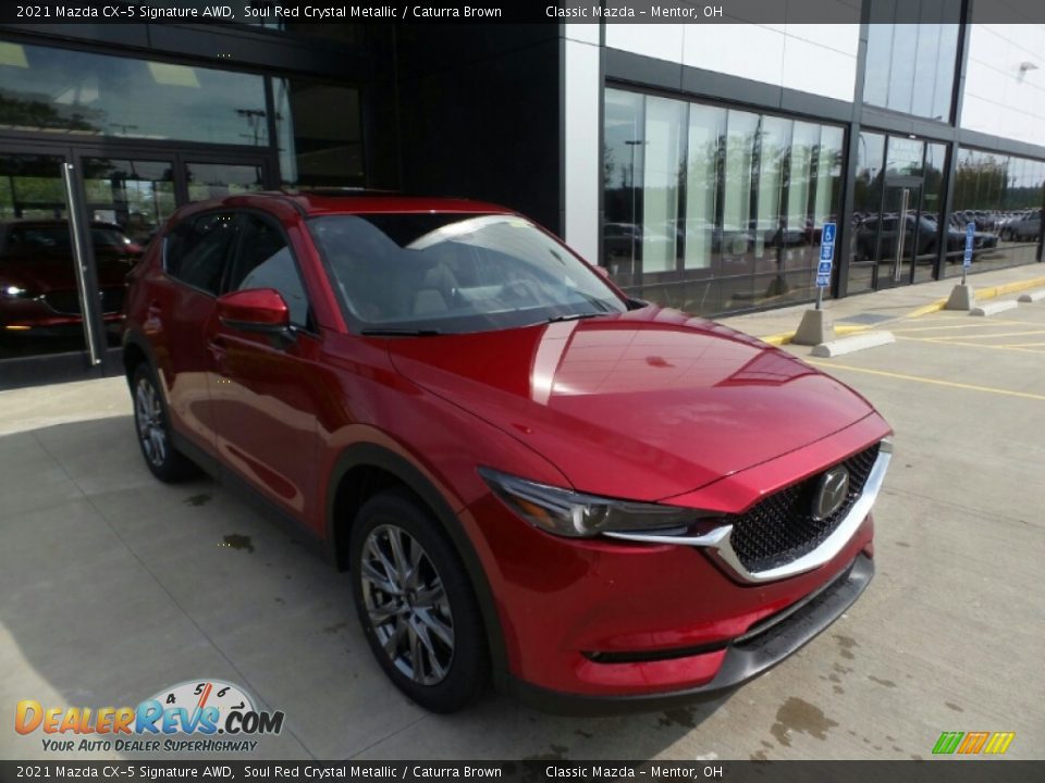 2021 Mazda CX-5 Signature AWD Soul Red Crystal Metallic / Caturra Brown Photo #1