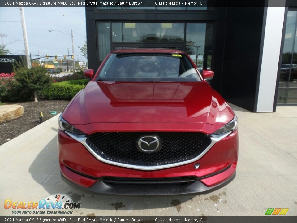 2021 Mazda CX-5 Signature AWD Soul Red Crystal Metallic / Caturra Brown Photo #2