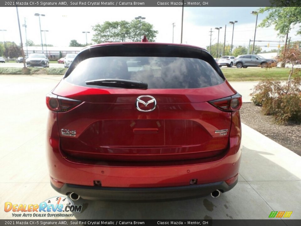 2021 Mazda CX-5 Signature AWD Soul Red Crystal Metallic / Caturra Brown Photo #5