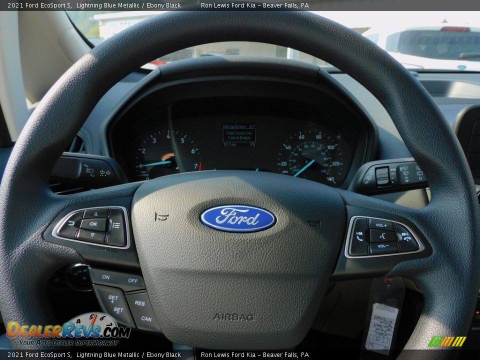 2021 Ford EcoSport S Lightning Blue Metallic / Ebony Black Photo #18