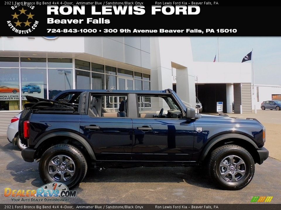 2021 Ford Bronco Big Bend 4x4 4-Door Antimatter Blue / Sandstone/Black Onyx Photo #1