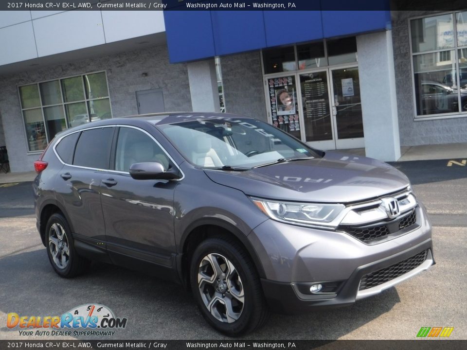 2017 Honda CR-V EX-L AWD Gunmetal Metallic / Gray Photo #1