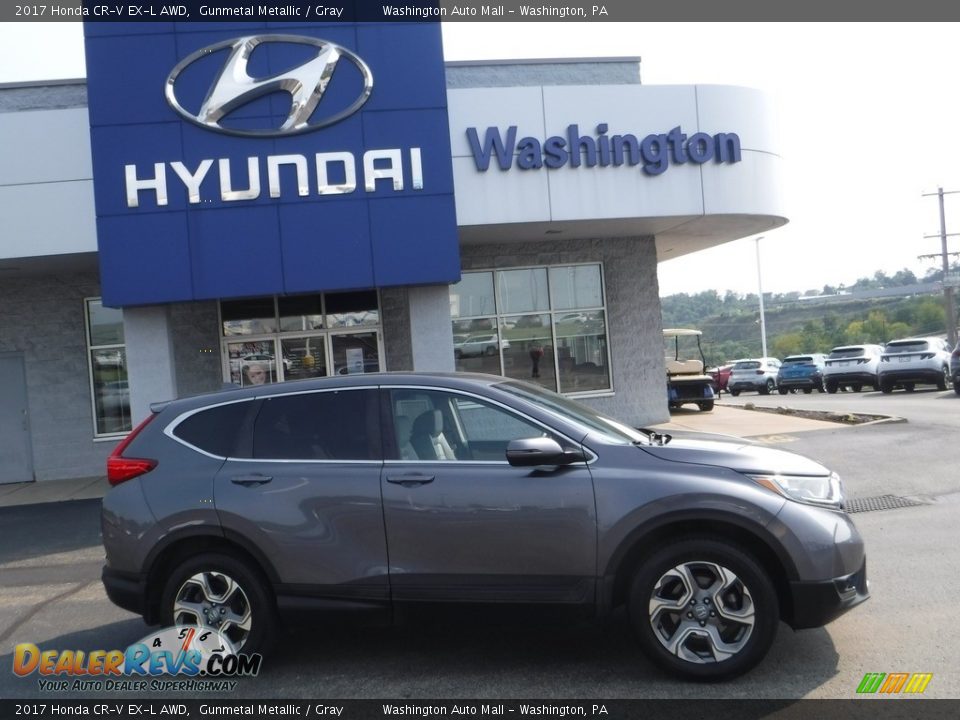 2017 Honda CR-V EX-L AWD Gunmetal Metallic / Gray Photo #2